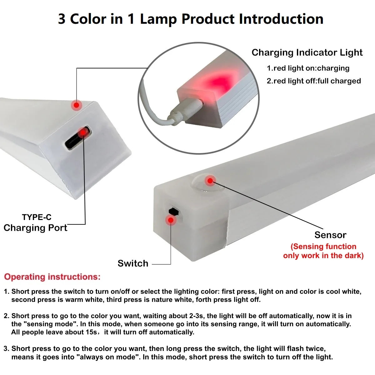 Motion-Activated Magnetic LED Light