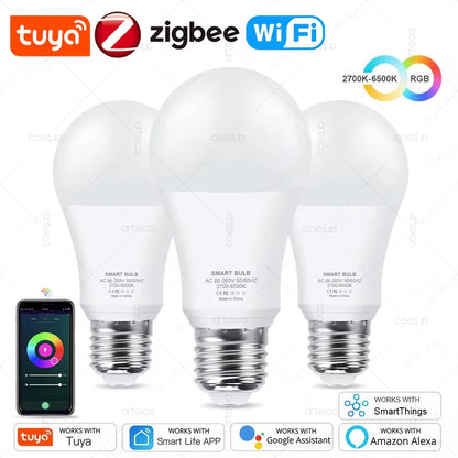 Wi-Fi Smart LED Bulb with RGB & Dimmable White Light